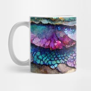 Mermaid Pattern Alcohol Ink Mug